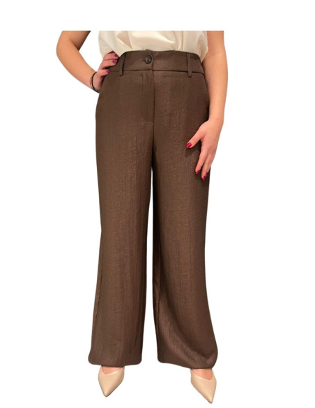 Pantalone palazzo moro donna effetto crepe Tensione In
