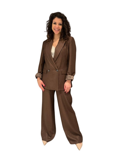 Pantalone palazzo moro donna effetto crepe Tensione In