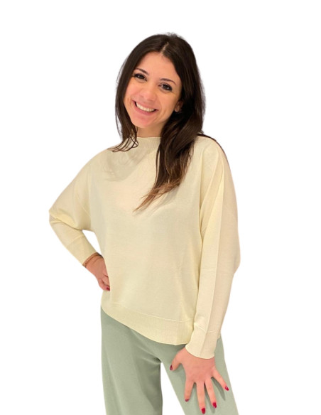 Maglia donna a scatola crema King Kong
