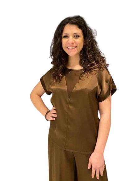 Casacca donna satin moro Zahjr