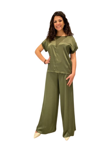 Casacca donna satin militare Zahjr