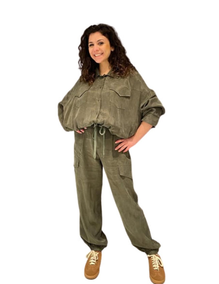 Camicia Bomber Militare con Tasche Zahjr