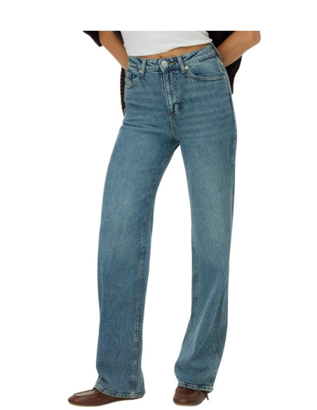 Jeans Wide Leg Donna Denim Chiaro