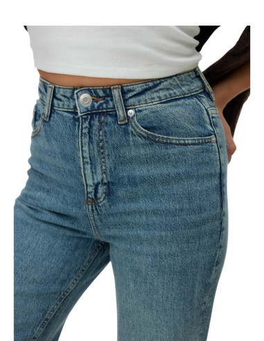 Jeans Wide Leg Donna Denim Chiaro