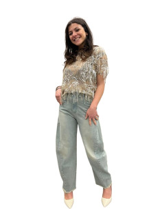 Jeans Balloon Sfrangiato Acid Wash