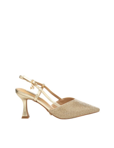 Slingback Miabelle Platino con Strass | Tacco 7.5 cm | PE 2026