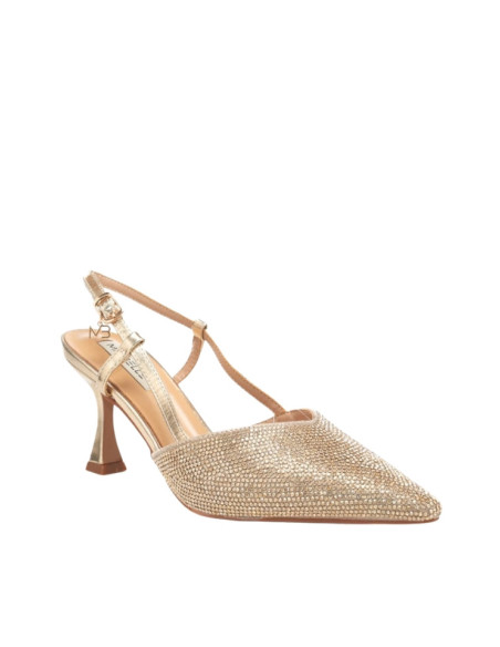 Slingback Miabelle Platino con Strass | Tacco 7.5 cm | PE 2026