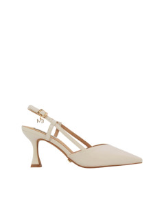 Slingback Miabelle MB47 Panna | Tacco 7,5cm e Sottopiede Pelle