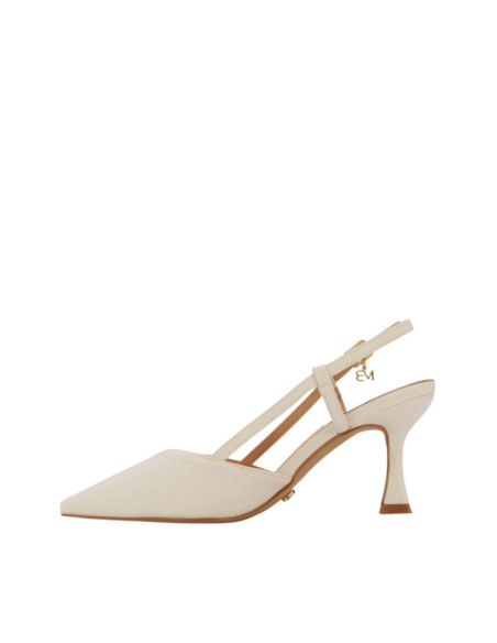 Slingback Miabelle MB47 Panna | Tacco 7,5cm e Sottopiede Pelle