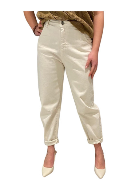 Pantalone Ovetto Donna Latte