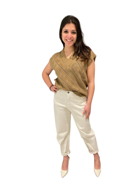 Pantalone Ovetto Donna Latte