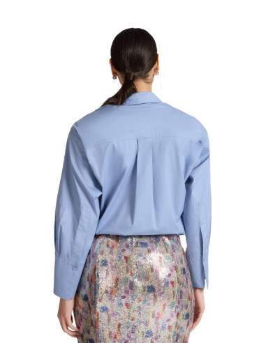 Camicia elegante celeste con applicazioni Elena Mirò