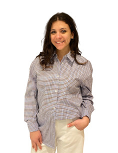 Camicia a Quadretti Celeste e Moro Tensione In