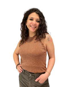 Top glitter daino donna Motel