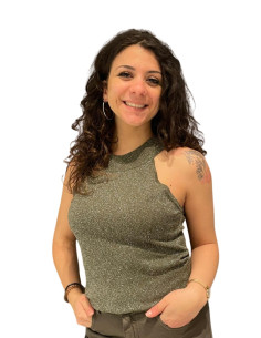 Top glitter militare donna Motel