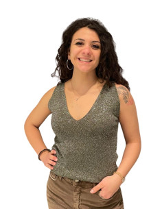 Top lurex militare donna Motel
