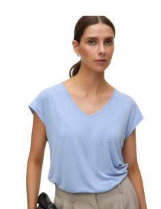 T shirt scollo V modal CIELO