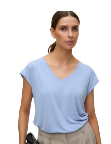 T shirt scollo V modal CIELO
