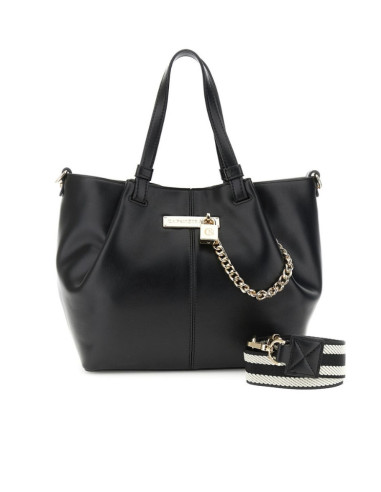 Shopping Bag Nera CAFÈNOIR | Borsa Capiente con Tracolla