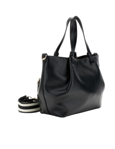 Shopping Bag Nera CAFÈNOIR | Borsa Capiente con Tracolla