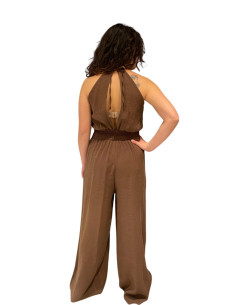 Tuta scollo america pizzo MORO