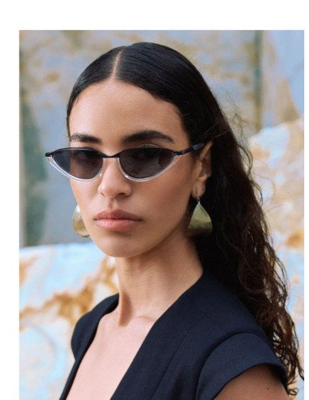 Occhiali da Sole Montecarlo Nero OS Sunglasses | Metallo CR39