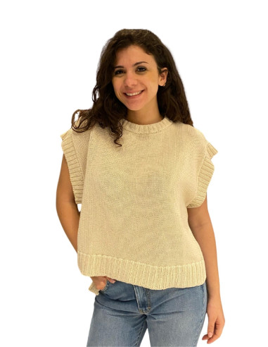 Gilet Burro con Paricollo e Spacchi Motel