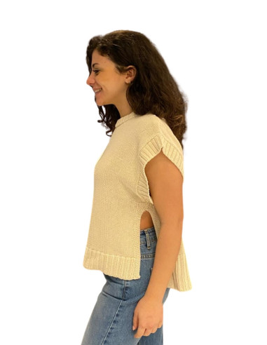 Gilet Burro con Paricollo e Spacchi Motel
