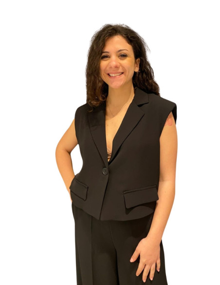 Gilet Corto Nero Le Streghe