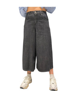 Bermuda Lungo Donna Denim Wide