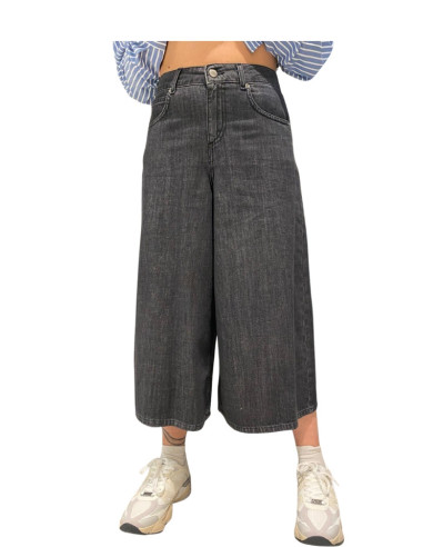 Bermuda Lungo Donna Denim Wide