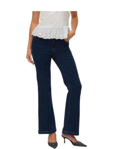 Jeans Flared Donna Denim Scuro