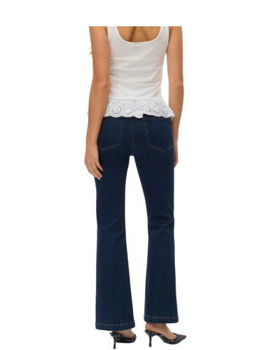 Jeans Flared Donna Denim Scuro
