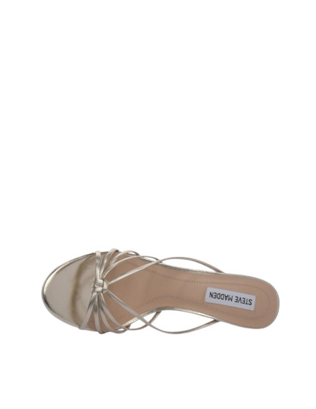 Steve Madden Edna Champ - Sandalo Pelle Platino Tacco 7,6 cm