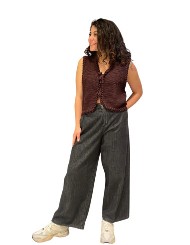Jeans Cropped Donna Wide Fit