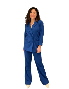 Blazer con Riporti in Raso Color Blu - Vero Moda