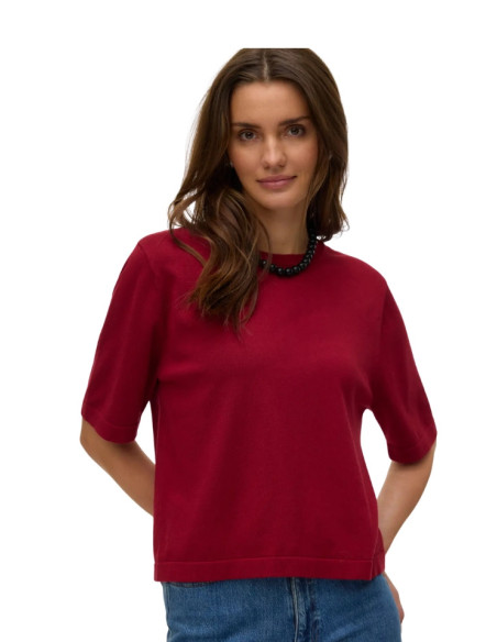 Pullover cotone manica corta ROSSO