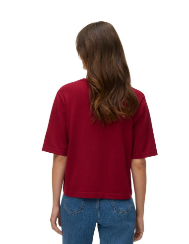 Pullover cotone manica corta ROSSO
