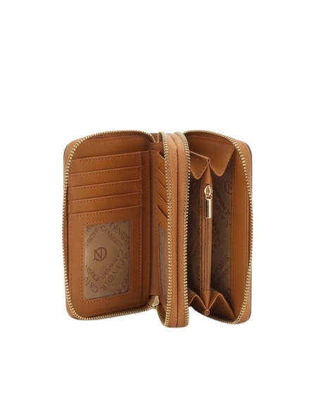 Portafoglio Medio CAFÈNOIR con Doppia Zip e Logo Dorato