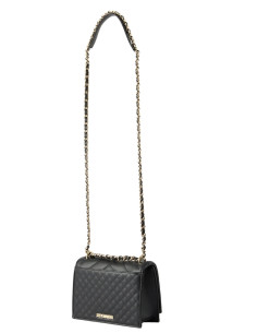 Borsa Crossbody Trapuntata Chevron con Catena Cioccolato...