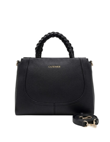 Borsa Tote CAFÈNOIR in Ecopelle Granosa | Manico Intrecciato