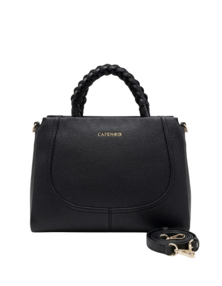 Borsa Tote CAFÈNOIR in Ecopelle Granosa | Manico Intrecciato