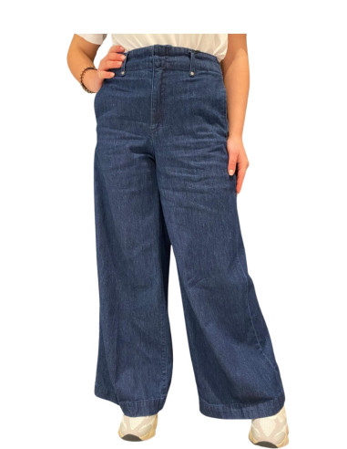 Jeans Palazzo Donna Denim Scuro