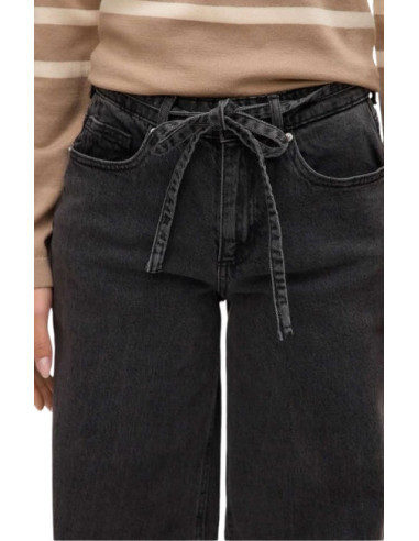 Jeans Grigio Scuro a Gamba Ampia