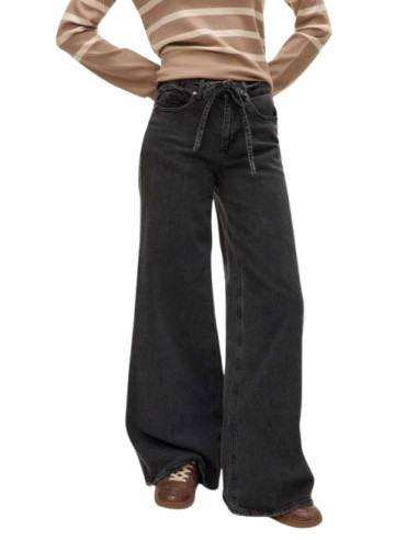 Jeans Grigio Scuro a Gamba Ampia