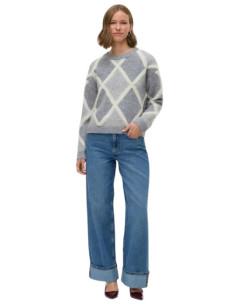 Jeans Wide Fit con Risvolto Donna