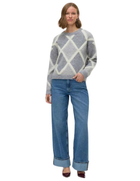 Jeans Wide Fit con Risvolto Donna
