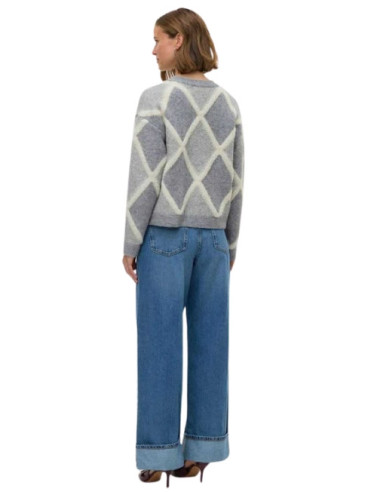 Jeans Wide Fit con Risvolto Donna