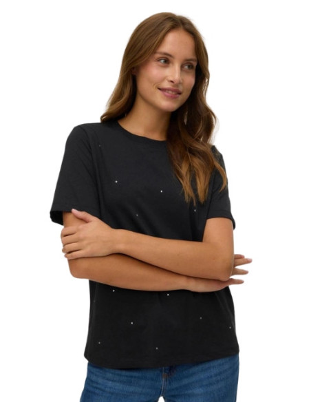 T SHIRT manica corta dettaglio strass