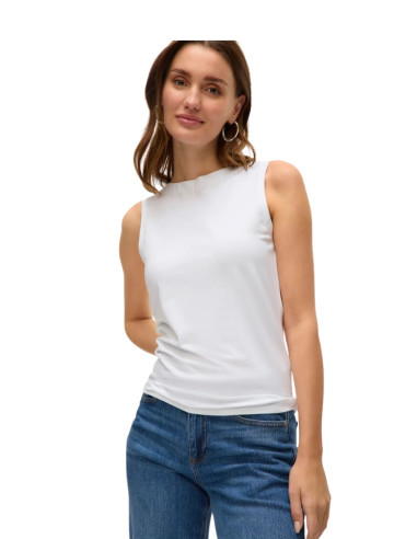 Canotta scollo a barca BIANCO
